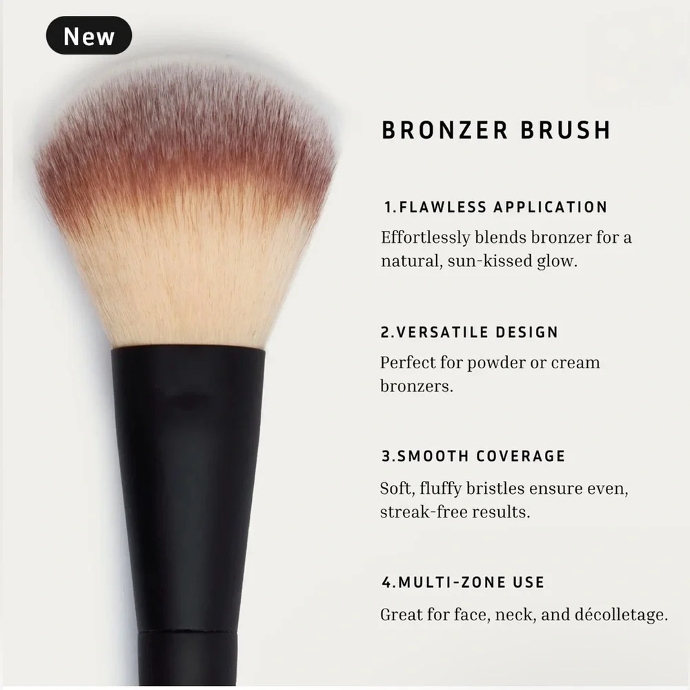 Lithe The Essential Face Brush Set, BRONZER BRUSH & TAPERED POWDER BRUSH NEW